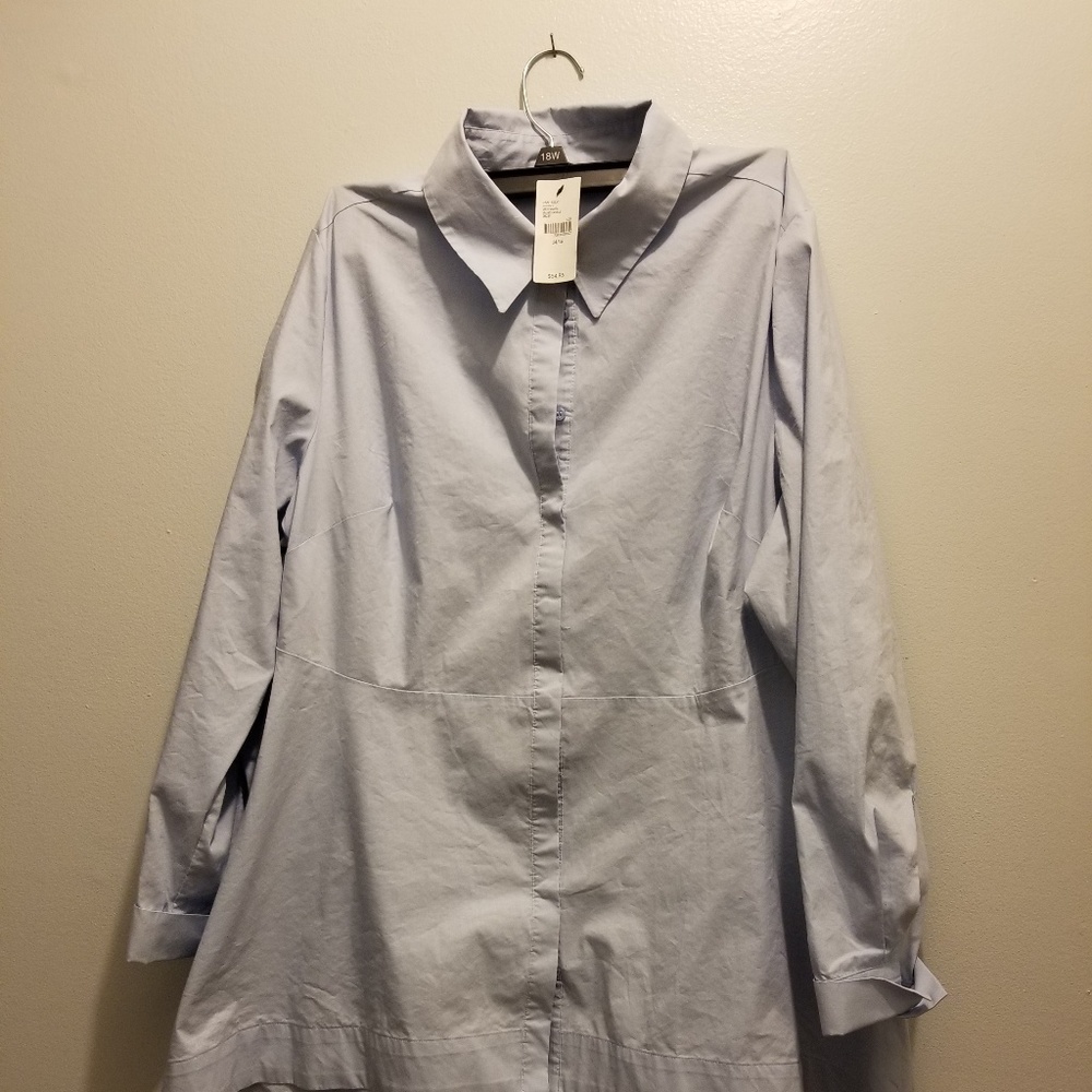 Lane Bryant, baby blue, high Low shirt, sz14/16